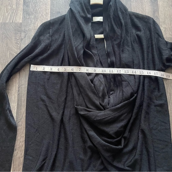 Costa Blanca Black Cardigan with Built in Scarf Size S - Picture 7 of 9